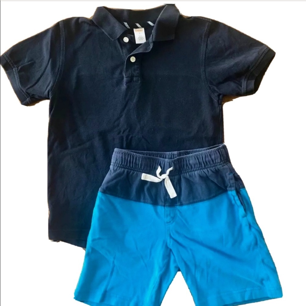Gymboree lot 2 polo shirt school uniform, shorts